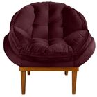 Kit 2 Poltrona Decorativa Sala De Estar Marcela Veludo Vinho