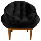 Kit 2 Poltrona Decorativa Sala De Estar Moana Veludo Preto