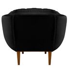 Kit 2 Poltrona Decorativa Sala De Estar Moana Veludo Preto