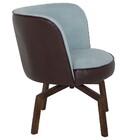 Kit 2 Poltrona Decorativa Sala De Estar Riverdale Pvc Marrom