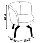 Kit 2 Poltrona Decorativa Sala De Estar Riverdale Pvc Marrom