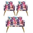 Kit 2 Poltrona E Namoradeira Nina Decorativa Sala De Estar Re