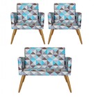 Kit 2 Poltrona E Namoradeira Nina Decorativa Sala De Estar Re