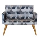 Kit 2 Poltrona E Namoradeira Nina Sala De Estar Recepção Escr