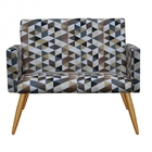 Kit 2 Poltrona E Namoradeira Nina Sala De Estar Recepção Escr