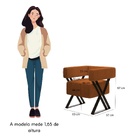 Kit 2 Poltrona E Puff Decorativo Sara Estilo Industrial Boucl