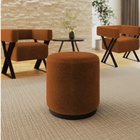 Kit 2 Poltrona E Puff Decorativo Viena Pés Metal Estilo Indus