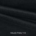 Kit 2 Poltrona Fortaleza Veludo Preto Base Em Metal Preto