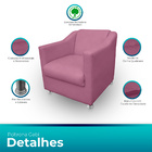 Kit 2 Poltrona Gabi Para Sala E Quarto Corino - Jylcrom - Pink
