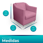Kit 2 Poltrona Gabi Para Sala E Quarto Corino - Jylcrom - Pink