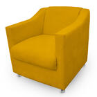 Kit 2 Poltrona Gabi Para Sala E Quarto Suede Amarelo - Jylcrom