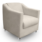 Kit 2 Poltrona Gabi Para Sala E Quarto Suede Bege- Jylcrom