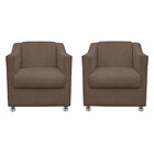 Kit 2 Poltrona Gabi Para Sala E Quarto Suede - Jylcrom - Capu