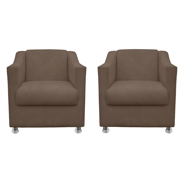 Kit 2 Poltrona Gabi Para Sala E Quarto Suede - Jylcrom - Capu