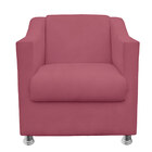 Kit 2 Poltrona Gabi Para Sala E Quarto Suede - Jylcrom - Rose