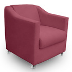 Kit 2 Poltrona Gabi Para Sala E Quarto Suede - Jylcrom - Rose