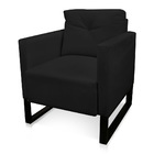 Kit 2 Poltrona Luisa Veludo  Base Industrial Metálica Preto D