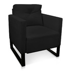 Kit 2 Poltrona Luisa Veludo  Base Industrial Metálica Preto D