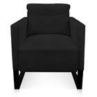 Kit 2 Poltrona Luisa Veludo Preto Base Industrial Metálica Pr