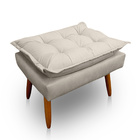 Kit 2 Poltrona Opala Com Puff Opala Para Sala E Quarto Suede