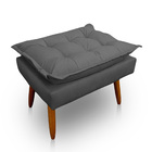 Kit 2 Poltrona Opala Com Puff Opala Para Sala E Quarto Suede