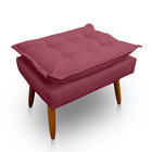 Kit 2 Poltrona Opala Com Puff Opala Para Sala E Quarto Suede