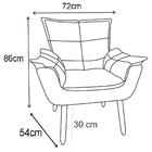 Kit 2 Poltrona Opala Com Puff Suede Amarelo Ab Decor