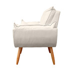 Kit 2 Poltrona Opala Para Sala E Quarto Suede Bege- Jylcrom