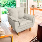 Kit 2 Poltrona Opala Premium Para Sala E Quarto Suede Bege- J