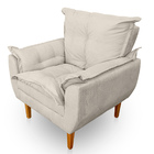 Kit 2 Poltrona Opala Premium Para Sala E Quarto Suede - Jylcr