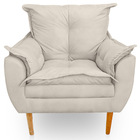 Kit 2 Poltrona Opala Premium Para Sala E Quarto Suede - Jylcr