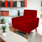 Kit 2 Poltrona Para Sala Confortável E Reforçada Isis Suede -