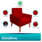 Kit 2 Poltrona Para Sala Confortável E Reforçada Isis Suede -