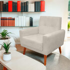 Kit 2 Poltrona Para Sala Confortável E Reforçada Isis Suede -