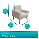 Kit 2 Poltrona Para Sala Confortável E Reforçada Isis Suede -