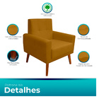 Kit 2 Poltrona Para Sala Confortável E Reforçada Isis Suede -