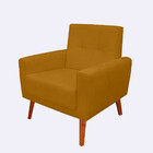 Kit 2 Poltrona Para Sala Confortável E Reforçada Isis Suede -