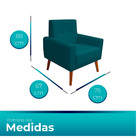 Kit 2 Poltrona Para Sala Confortável E Reforçada Isis Suede -