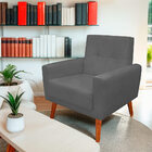 Kit 2 Poltrona Para Sala Confortável E Reforçada Isis Suede -