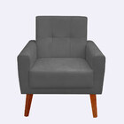 Kit 2 Poltrona Para Sala Confortável E Reforçada Isis Suede -