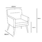 Kit 2 Poltrona Para Sala Decorativa Pérola Suede Tiffany Adon