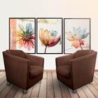 Kit 2 Poltrona Tilla Decoração Sala Recepção -marrom