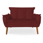 Kit 2 Poltronas 1 Namoradeira Pés De Madeira Apolo Várias Cor