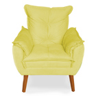 Kit 2 Poltronas 1 Namoradeira Pés De Madeira Apolo Várias Cor