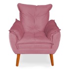 Kit 2 Poltronas 1 Namoradeira Pés De Madeira Apolo Várias Cor