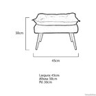 Kit 2 Poltronas + 2 Puff Decorativa Opala Platinum Decor Rose