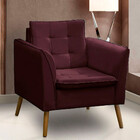 Kit 2 Poltronas Aila Decorativas Para Sala Em Veludo Star Con