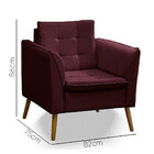 Kit 2 Poltronas Aila Decorativas Para Sala Em Veludo Star Con