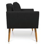 Kit 2 Poltronas Aline Veludo Pés Palito Castanho D03 - D'ross