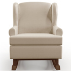 Kit 2 Poltronas Amamentação Com Balanço Malu Base Madeira P02